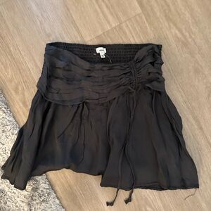Aerie Grey Chiffon Skirt